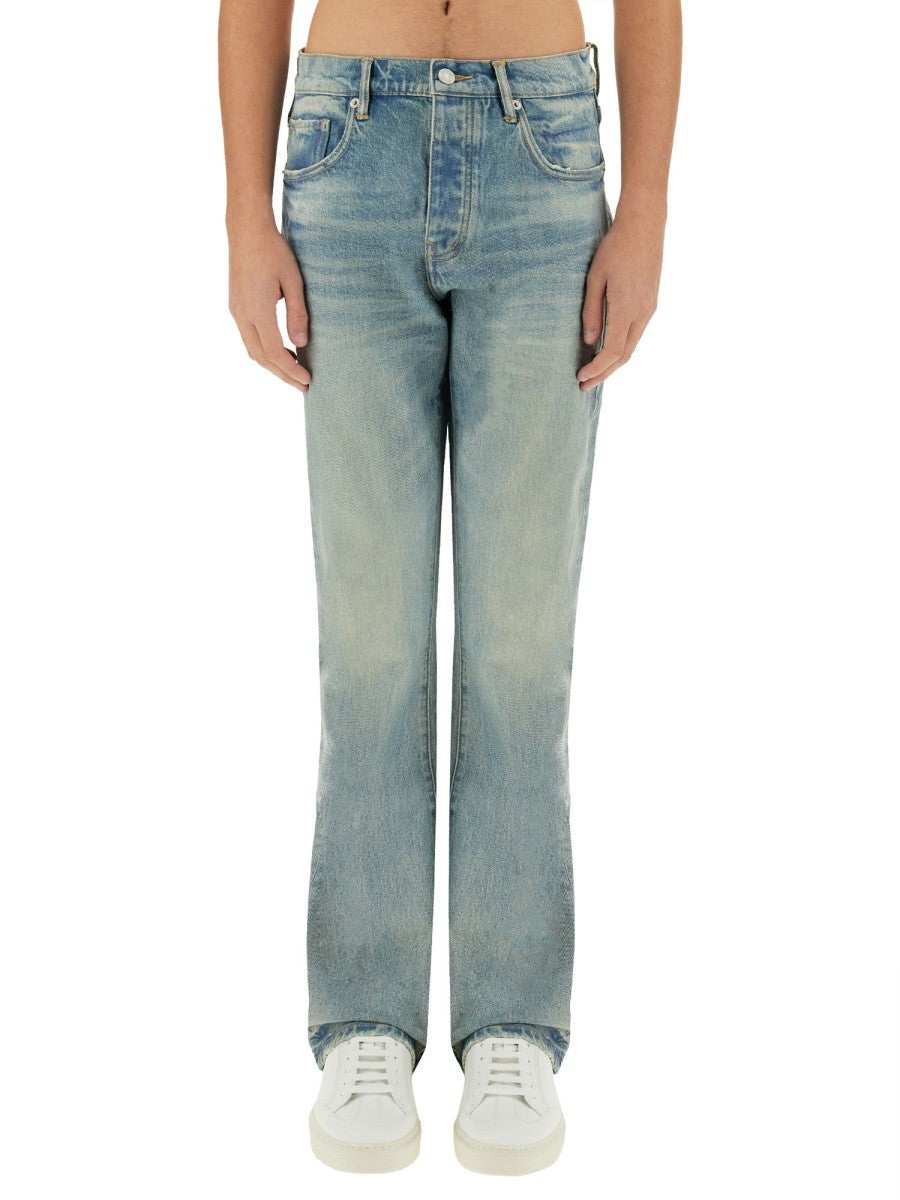 "COATED FLARE" JEANS