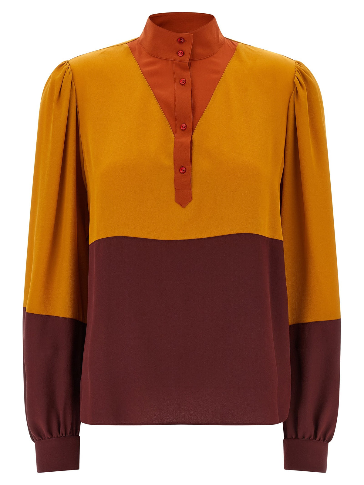 Color-block blouse