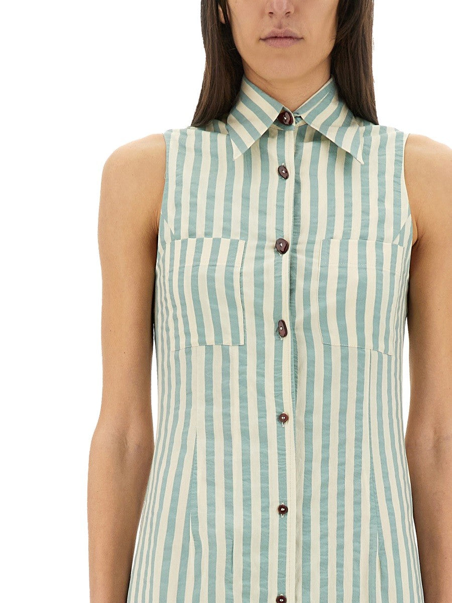 "COLORFUL STRIPES" CHEMISIER DRESS