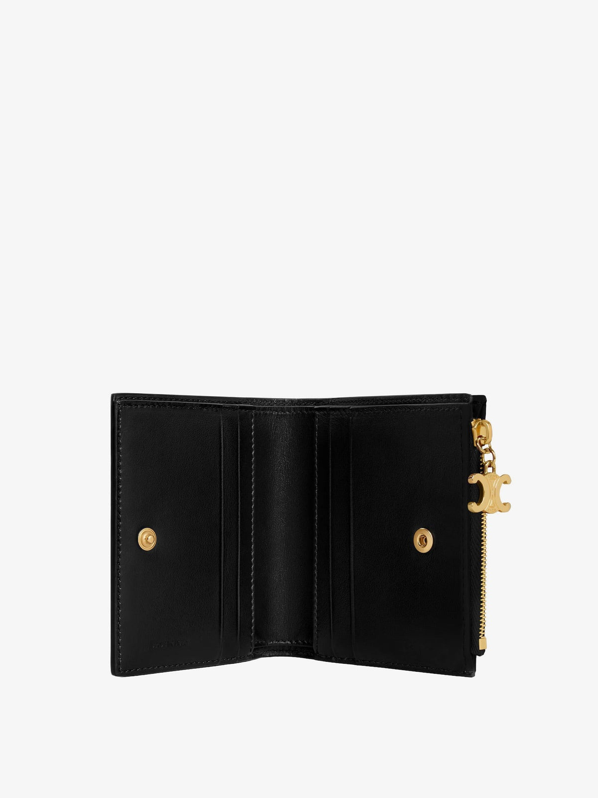 Compact wallet with Triomphe charm