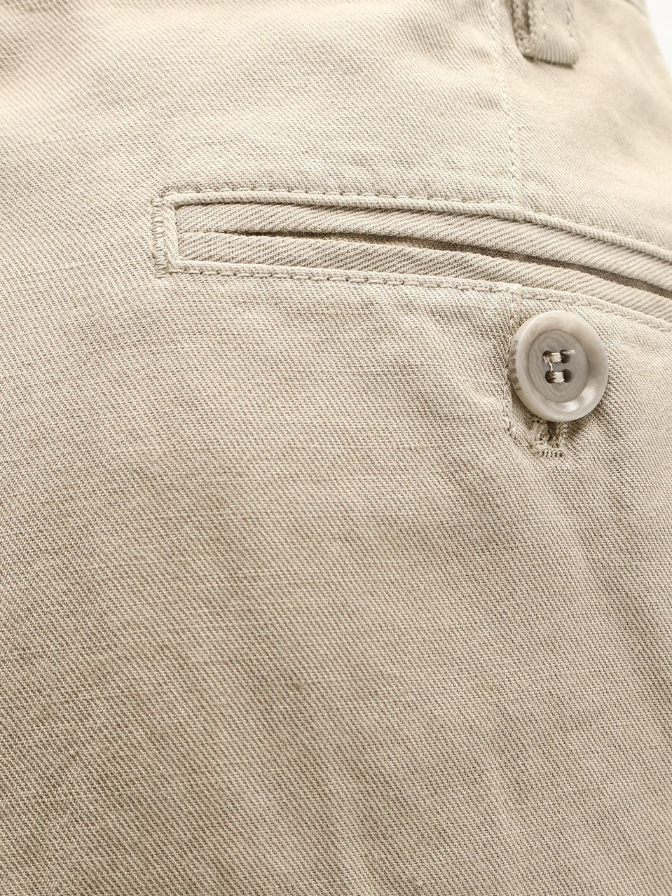 Cotton and linen shorts