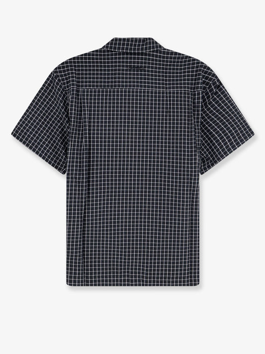 Cotton blend shirt with check pattern