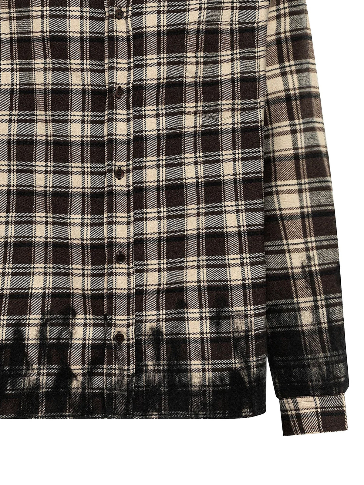 Cotton blend shirt with check pattern