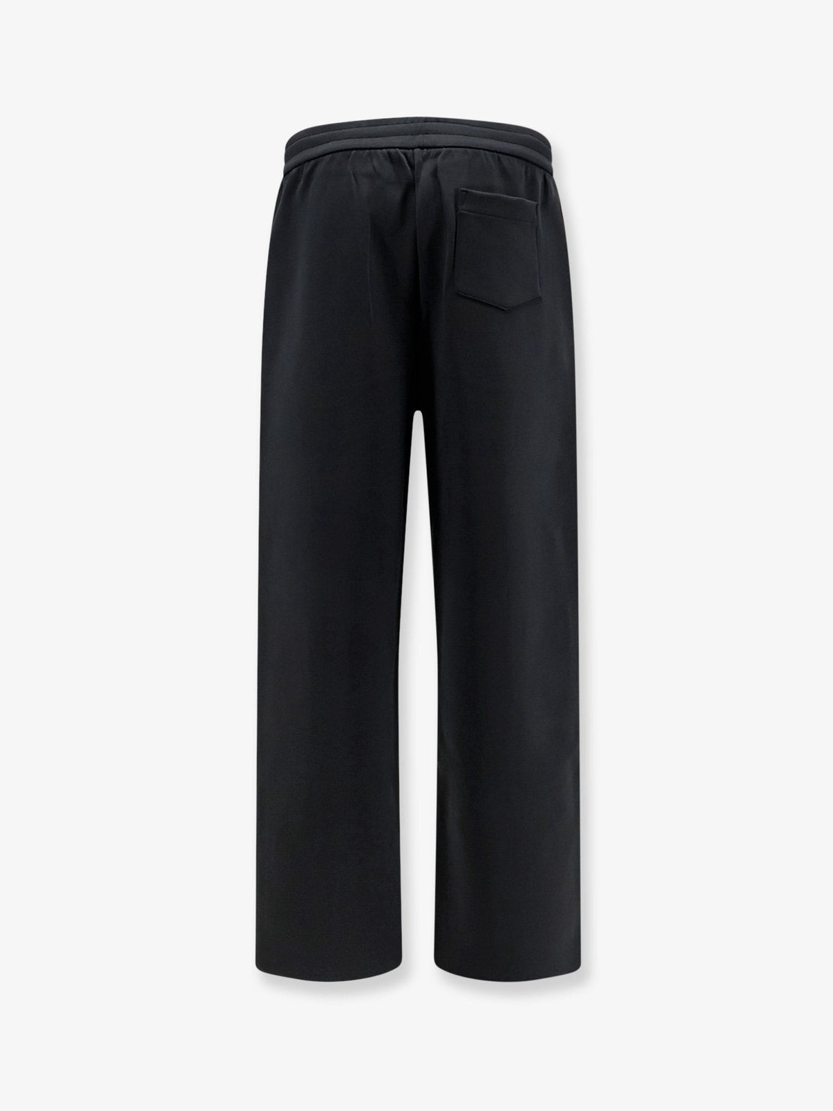 Cotton blend trousers with embroidered logo