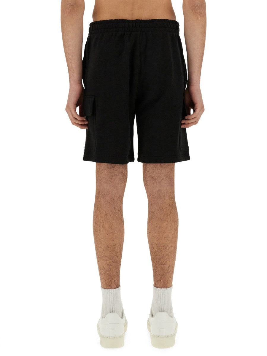 COTTON FLEECE CARGO SHORTS
