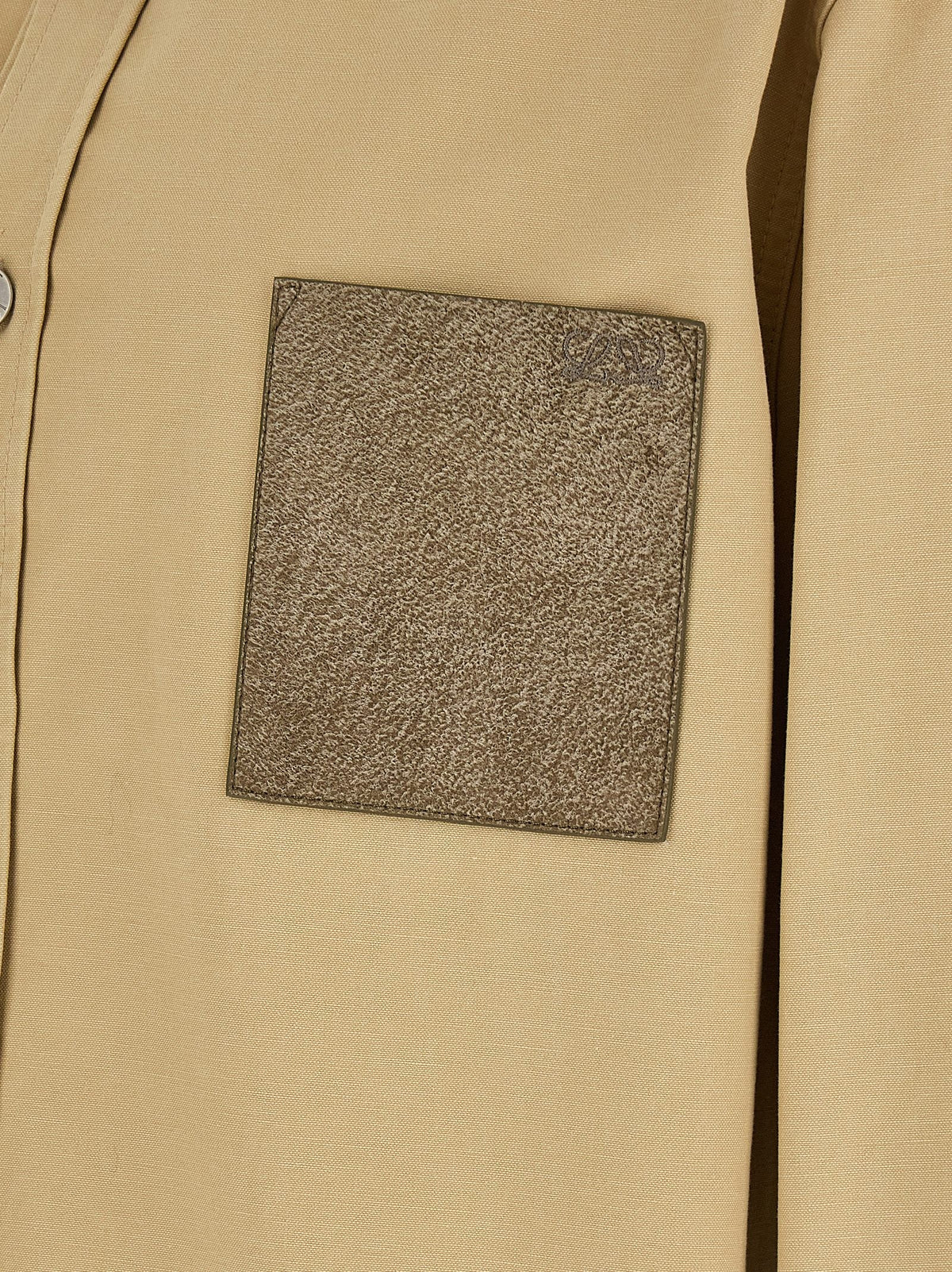 Cotton overshirt with tschino