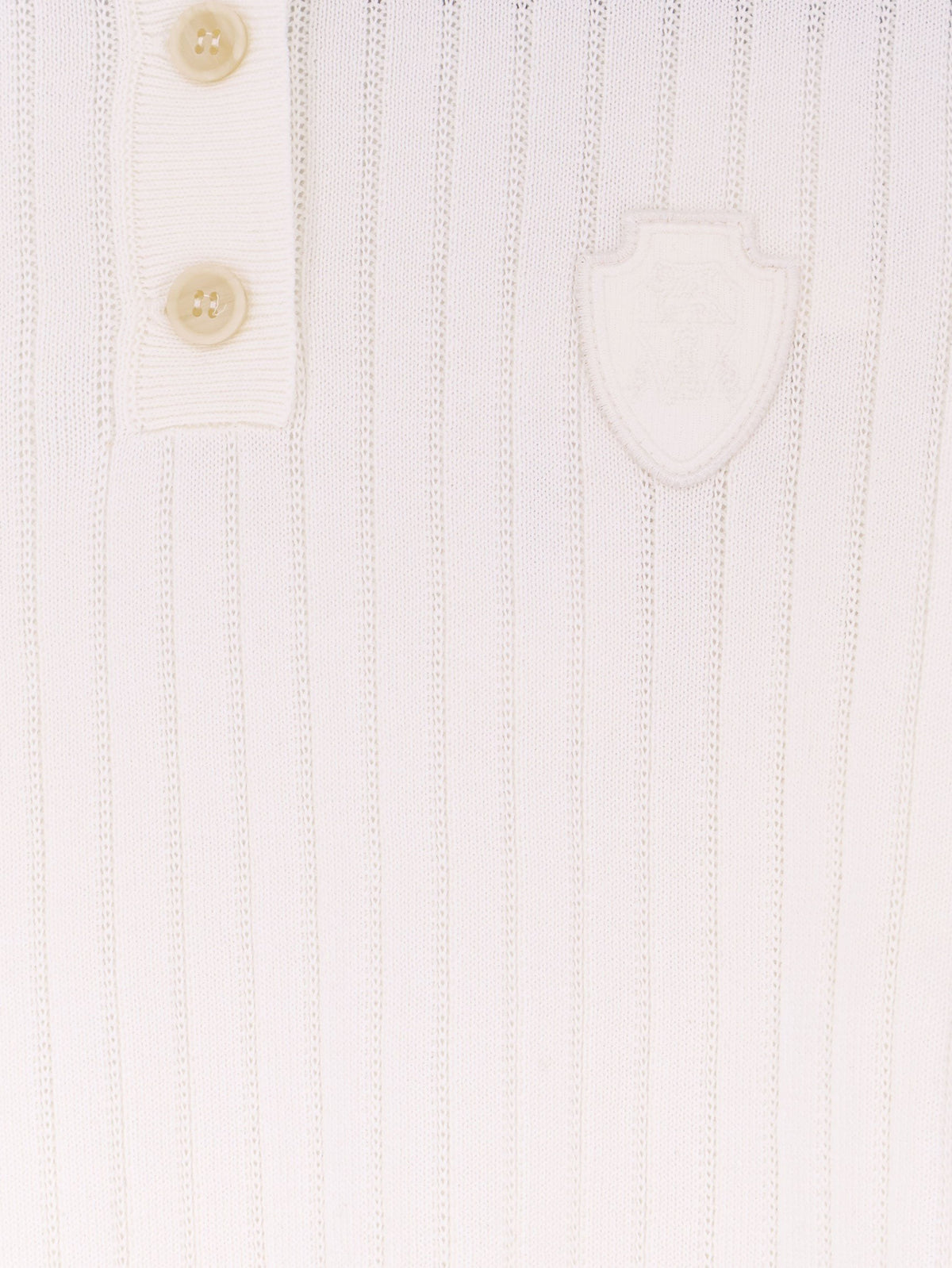 Cotton polo shirt with embroidered logo on the front