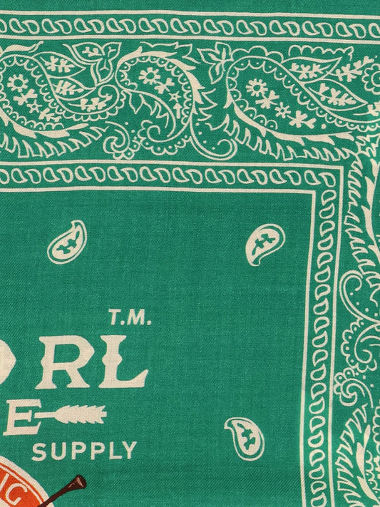 Cotton scarf with paisley print