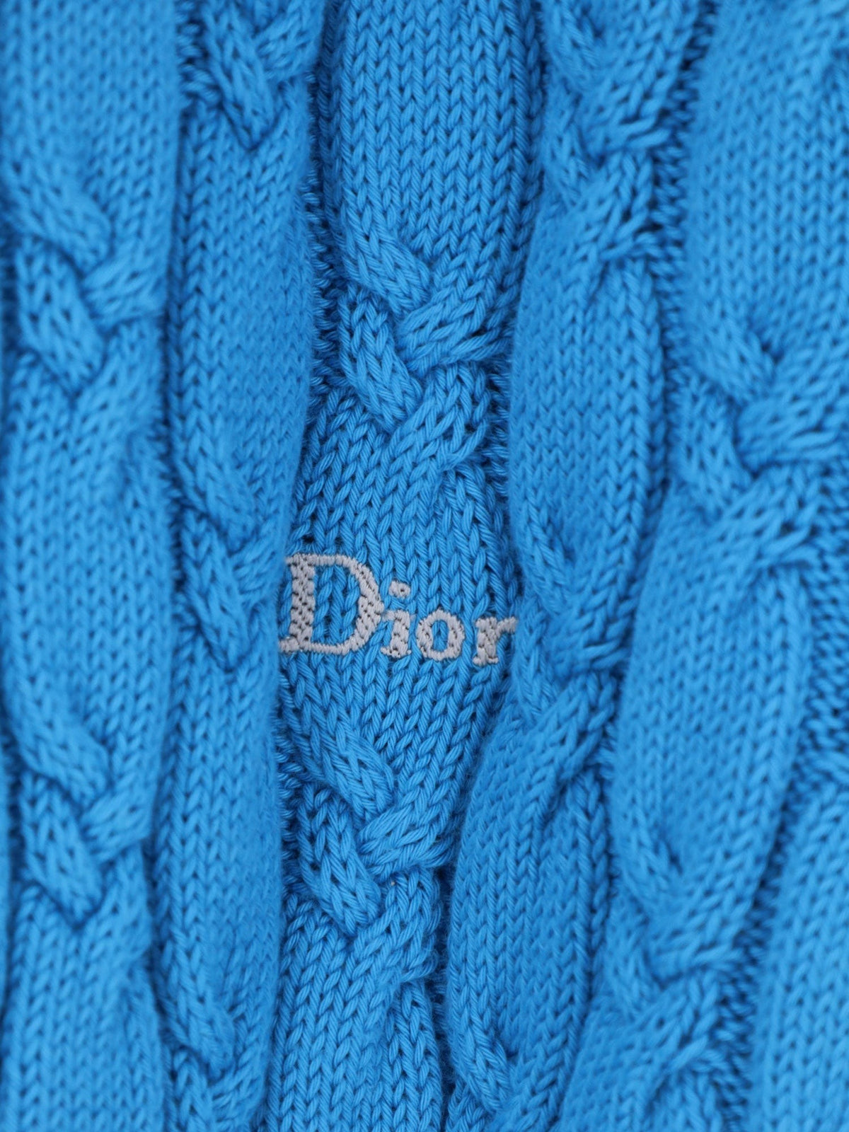 Cotton sweater with braided processing
