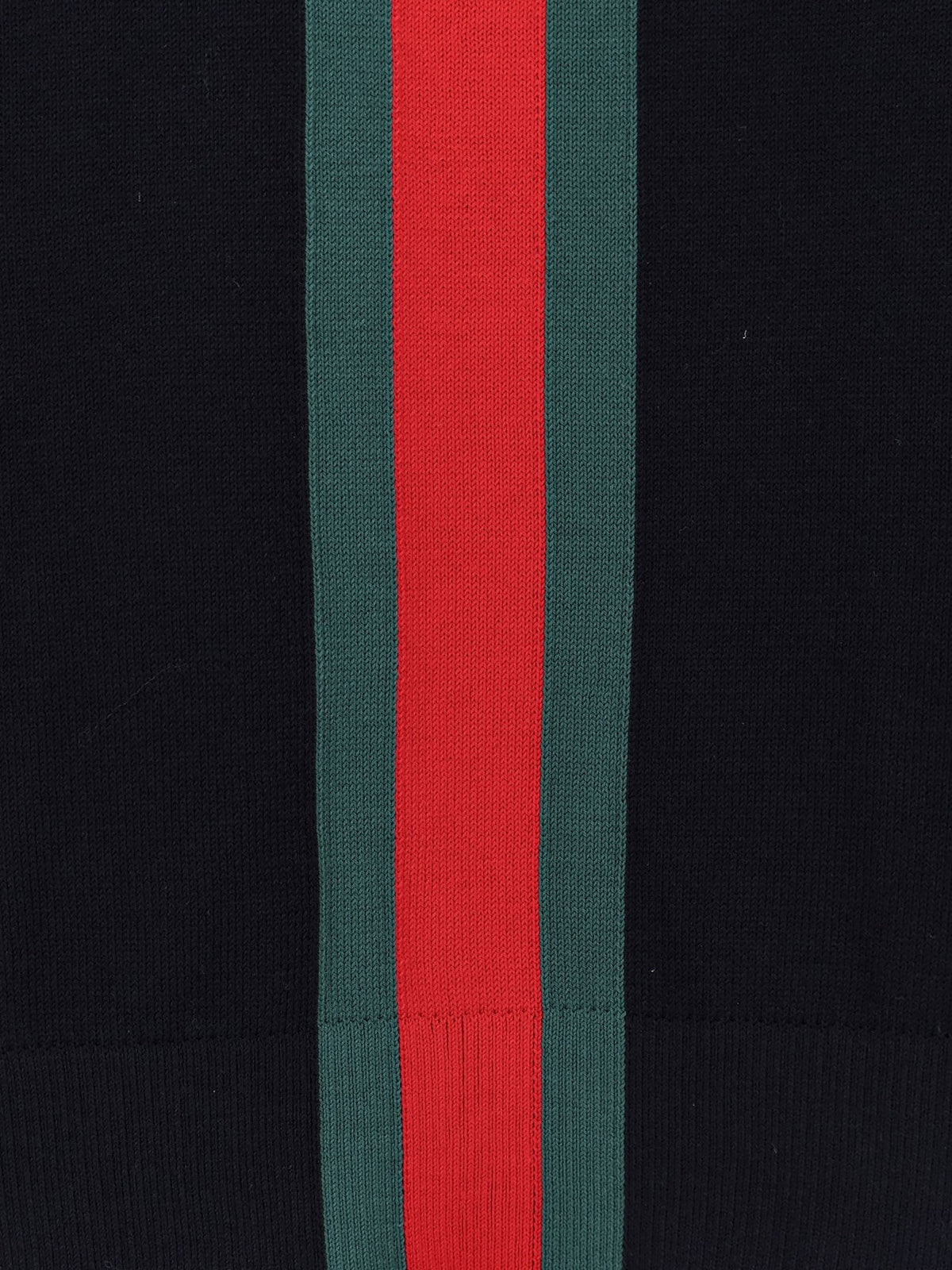 Cotton sweater with Nastro Web inlay