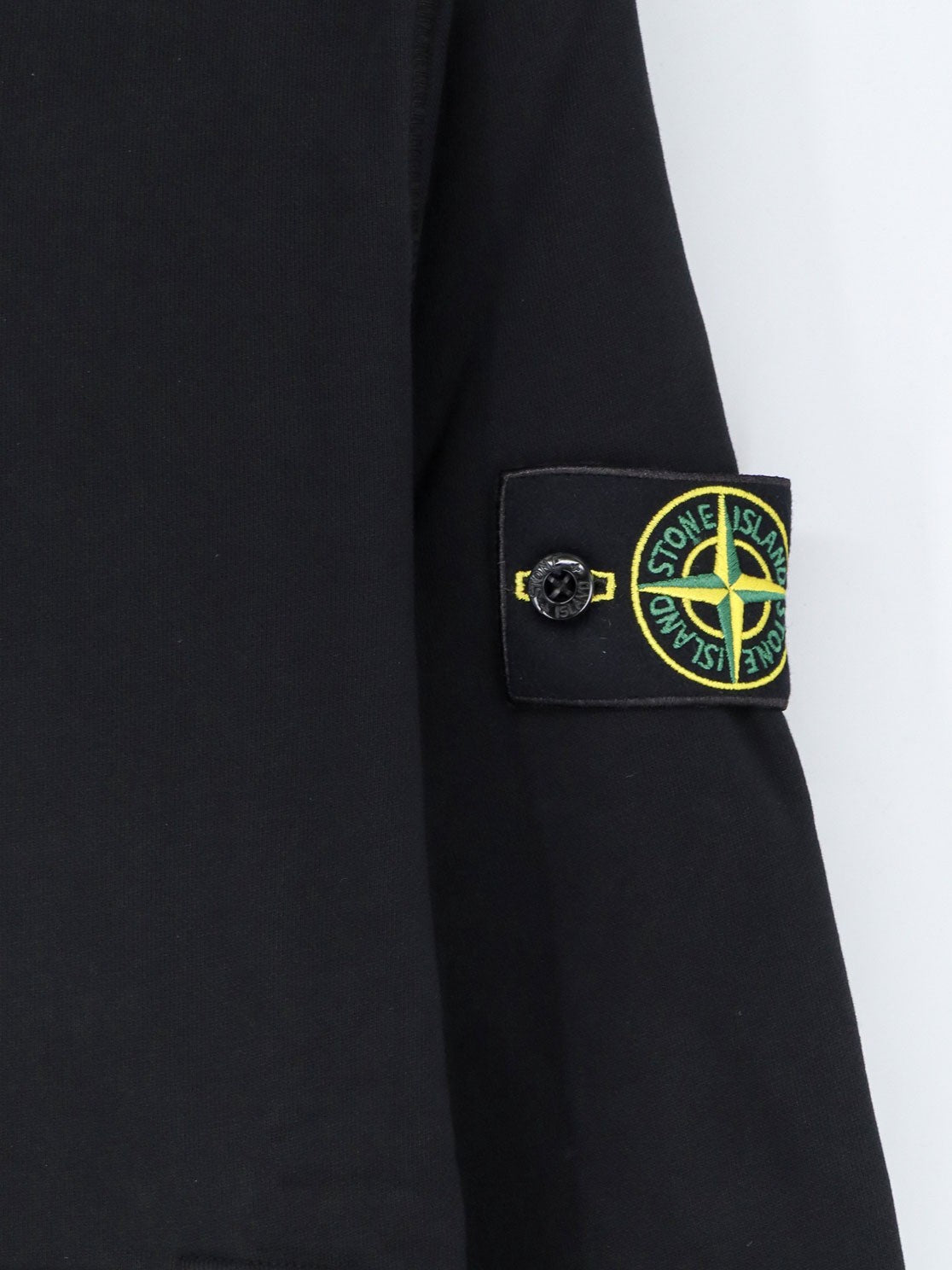 Cotton sweatshirt with side logo patch