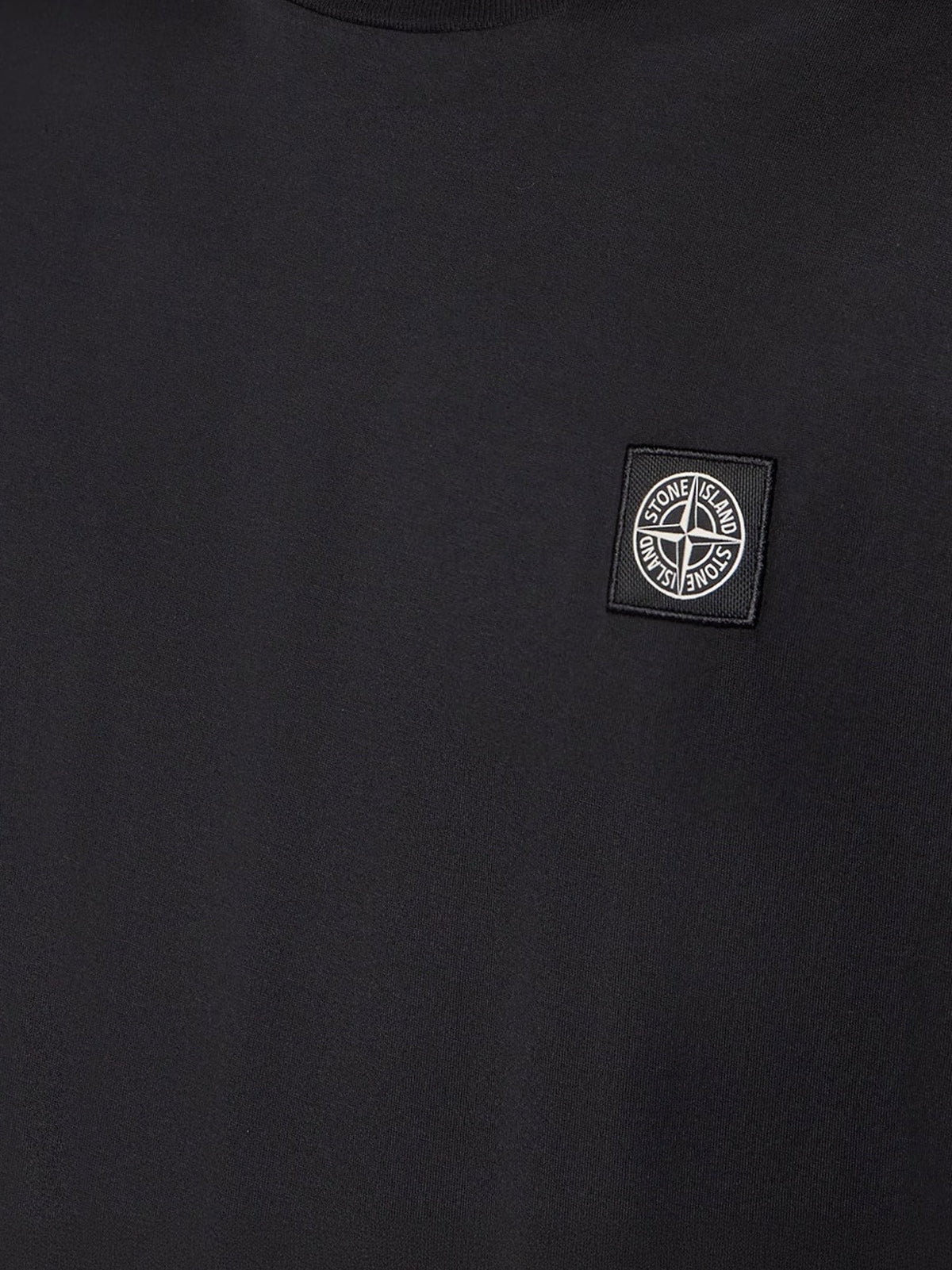 Cotton T-shirt with front logo patch