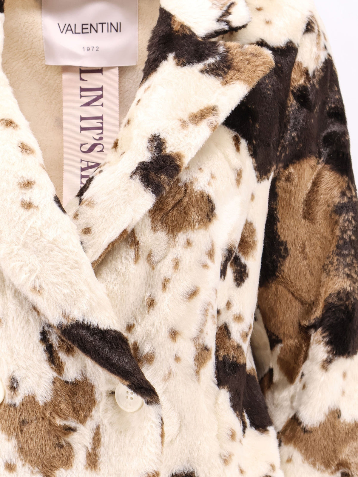 Cow Print double-breasted coat