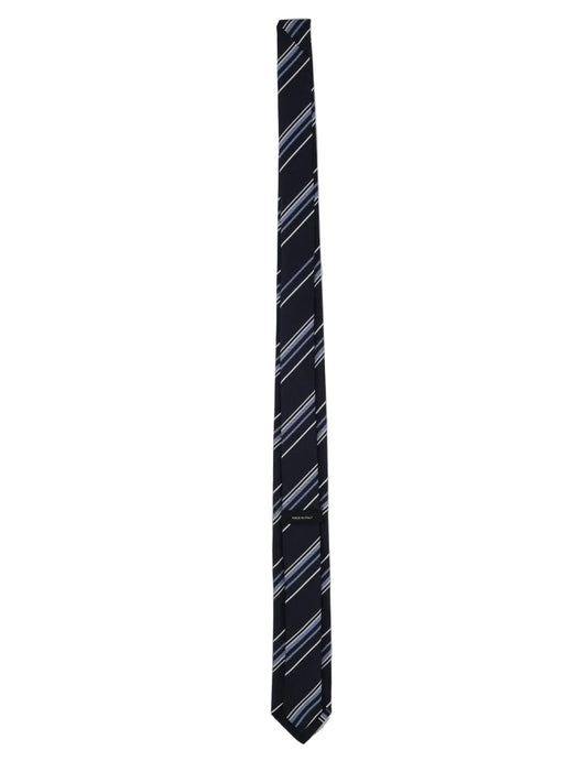 Cravatta Jacquard a Righe Diagonali