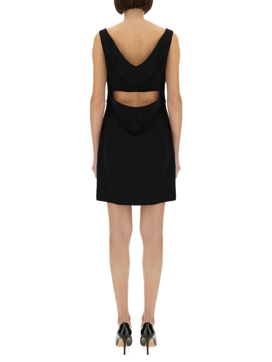 CREPE AND SATIN DRESS