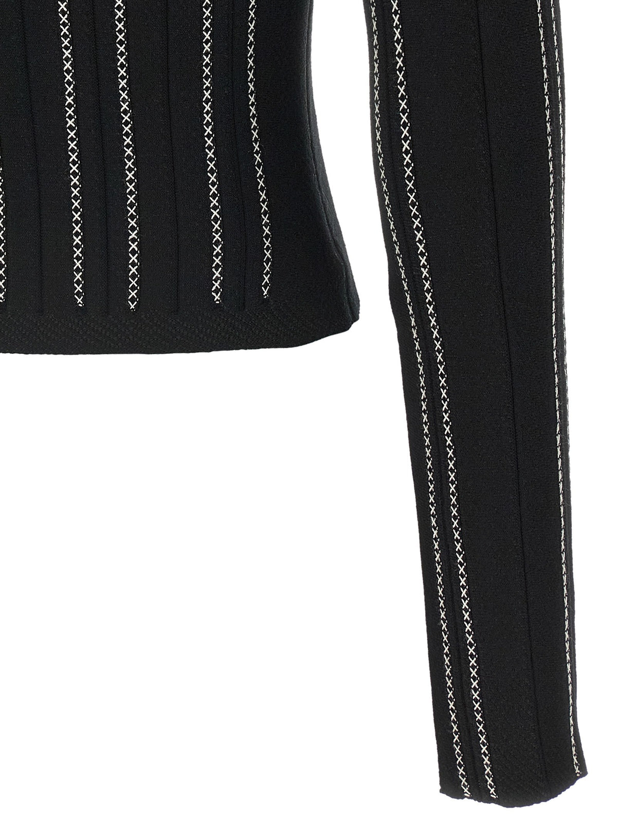 Cropped knit cardigan