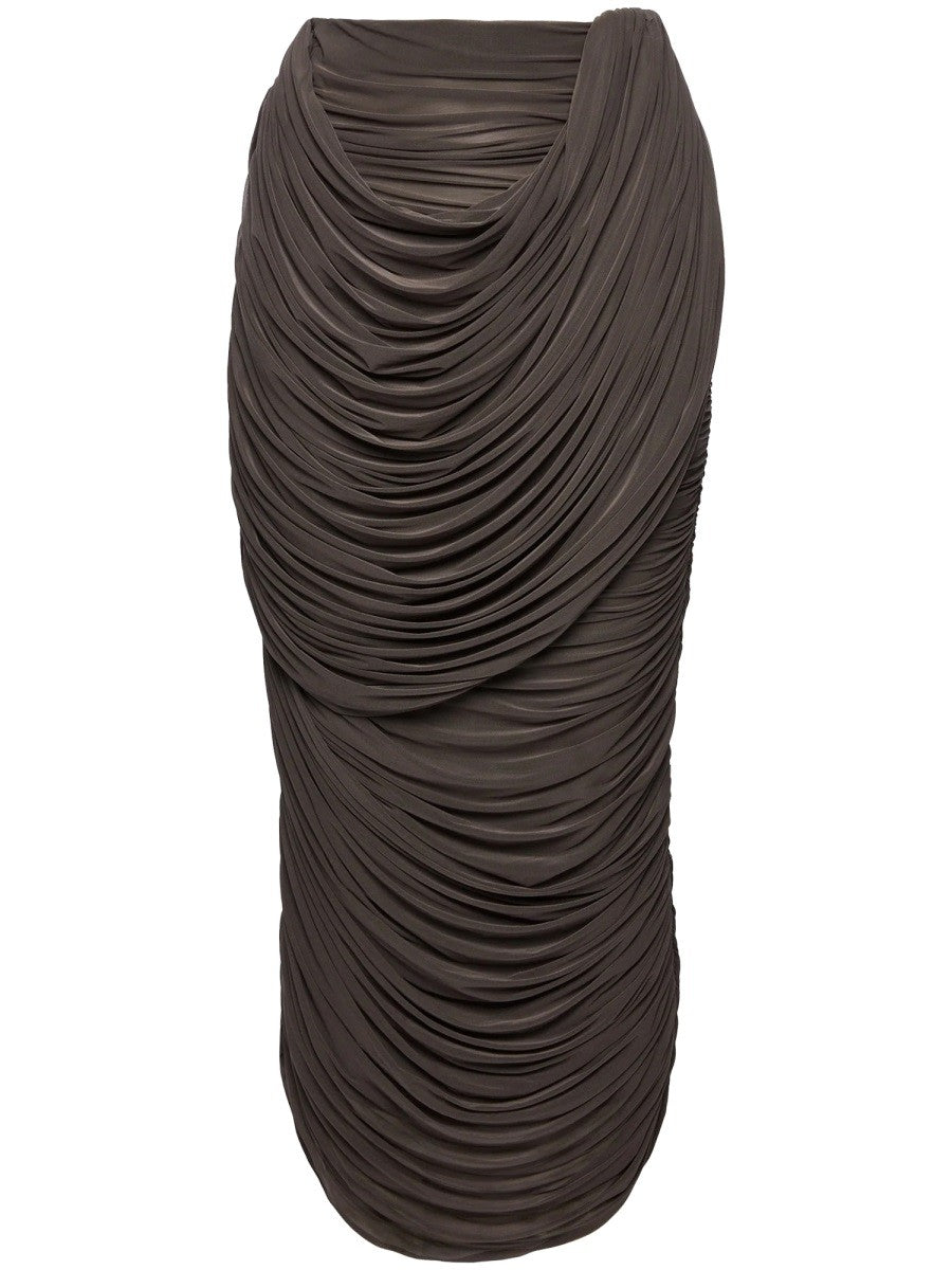 CUPRO MIDI SKIRT