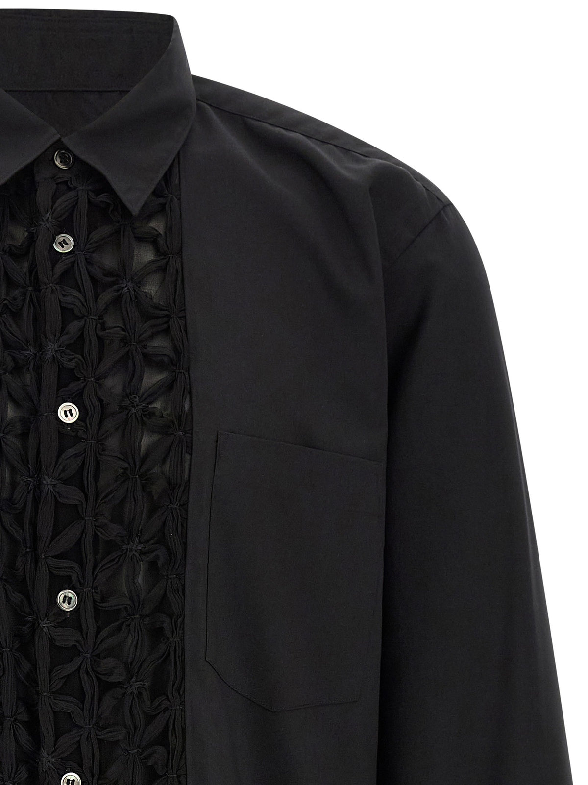 Decorated panel shirt
