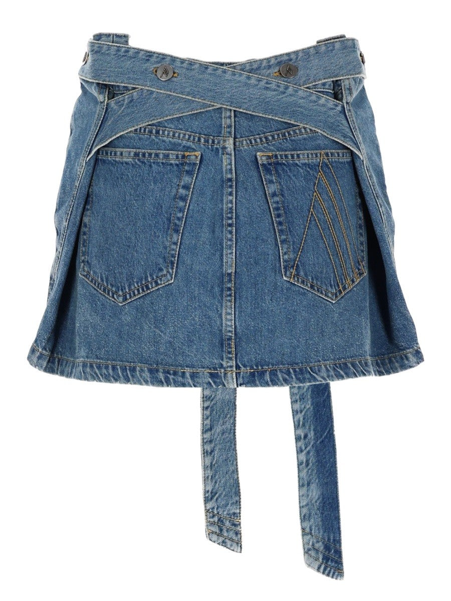 DENIM SKIRT WITH BELT