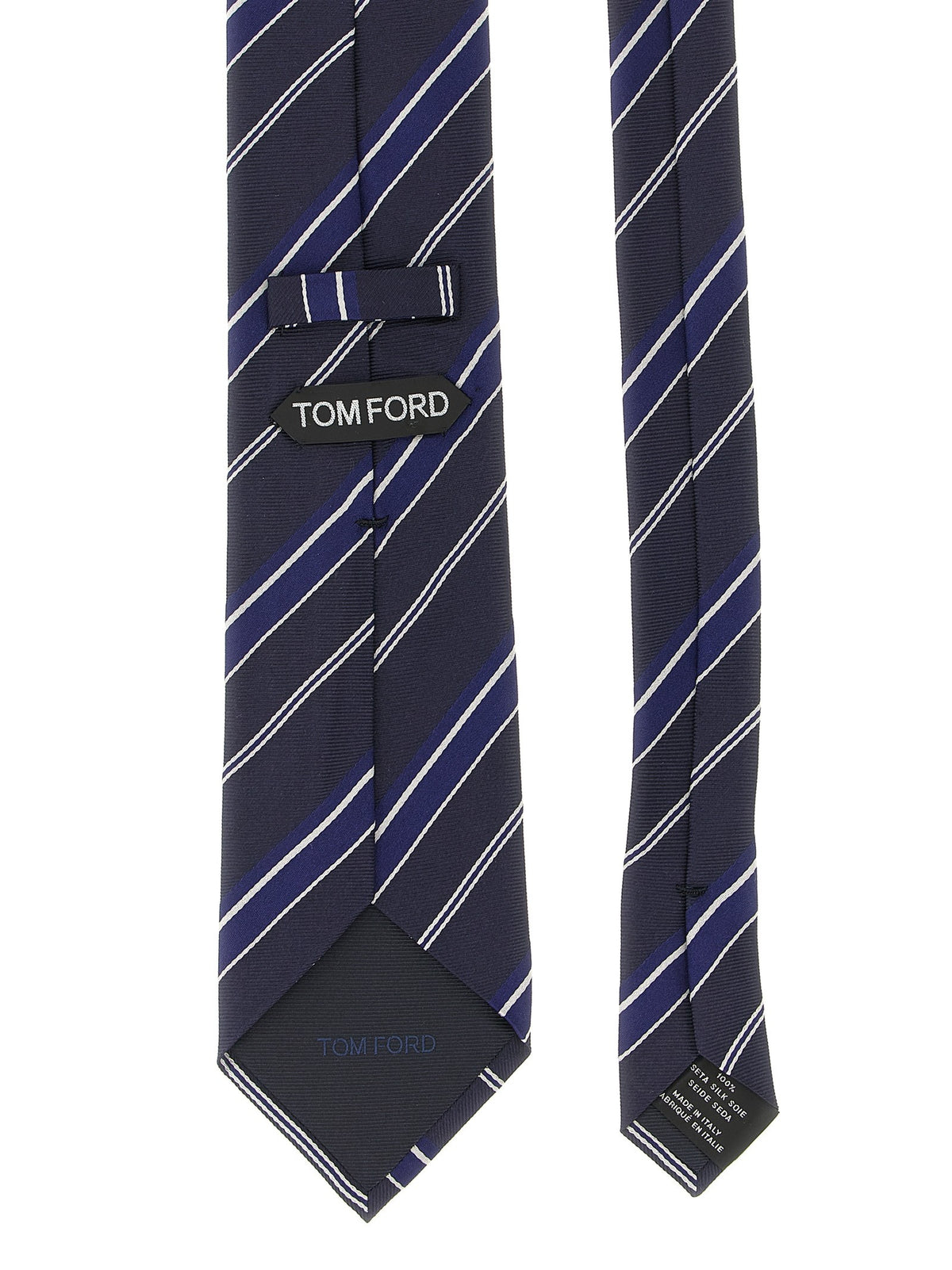 Diagonal striped tie