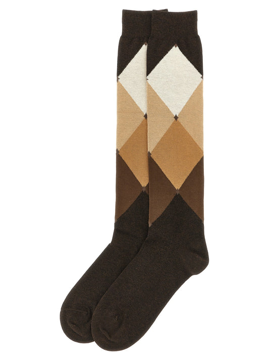 Diamond-shaped socks