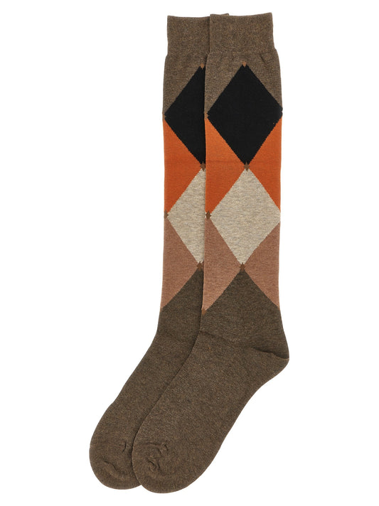 Diamond-shaped socks