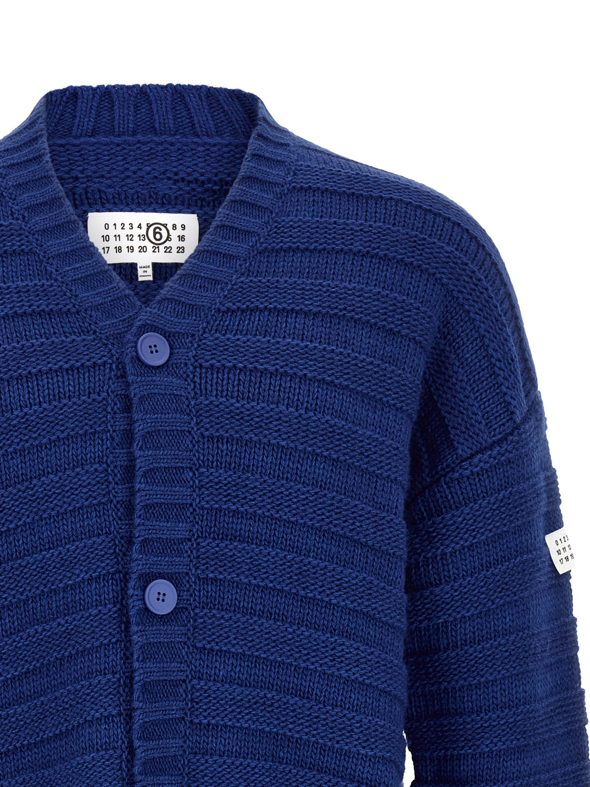 Distressed wool cardigan