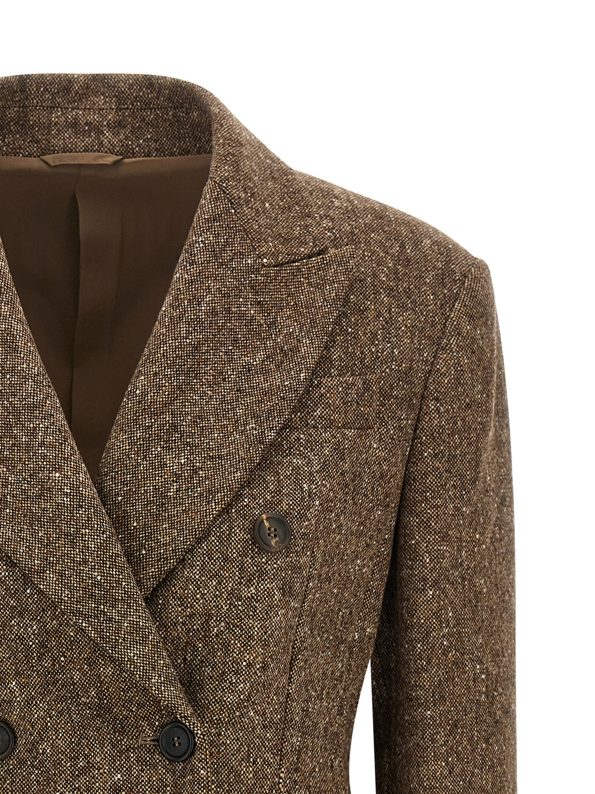 Donegal wool double-breasted blazer
