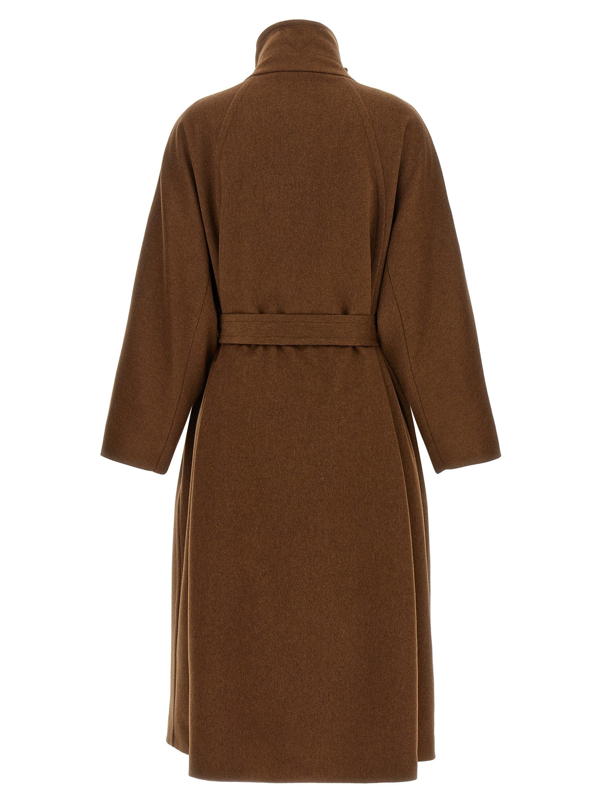 Double-breasted belted coat