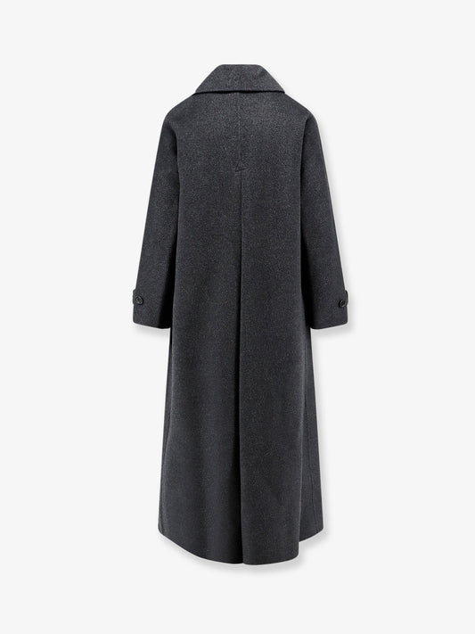 Double-breasted wool coat