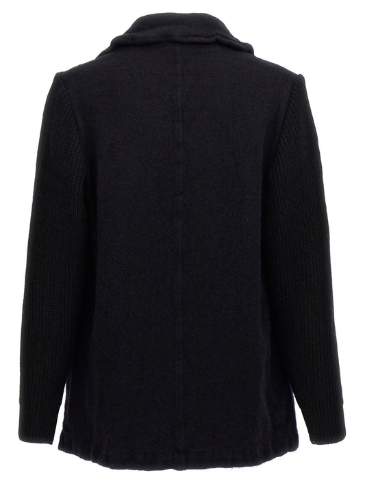 Double-breasted wool coat