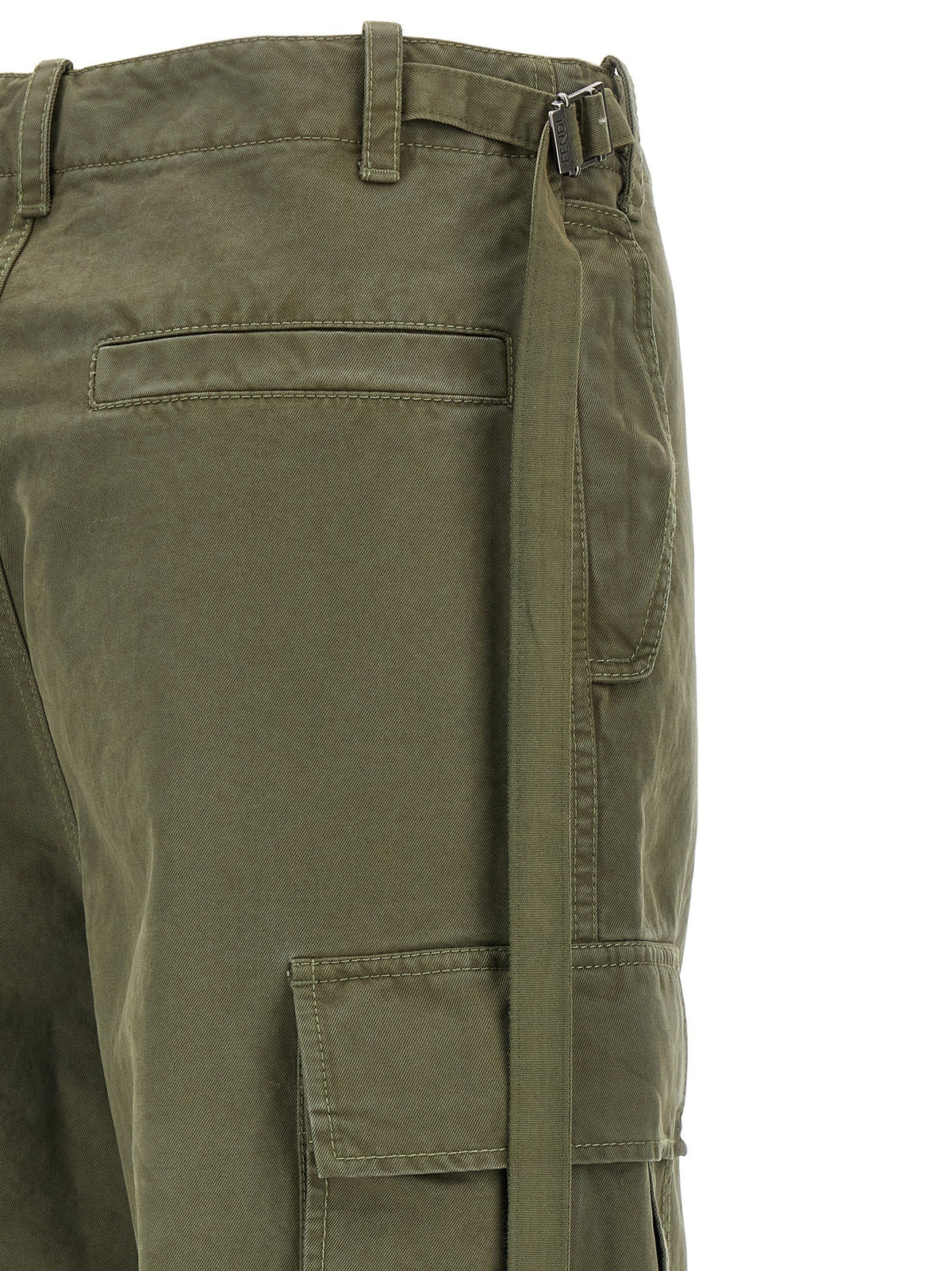 Double stitch embroidery pants