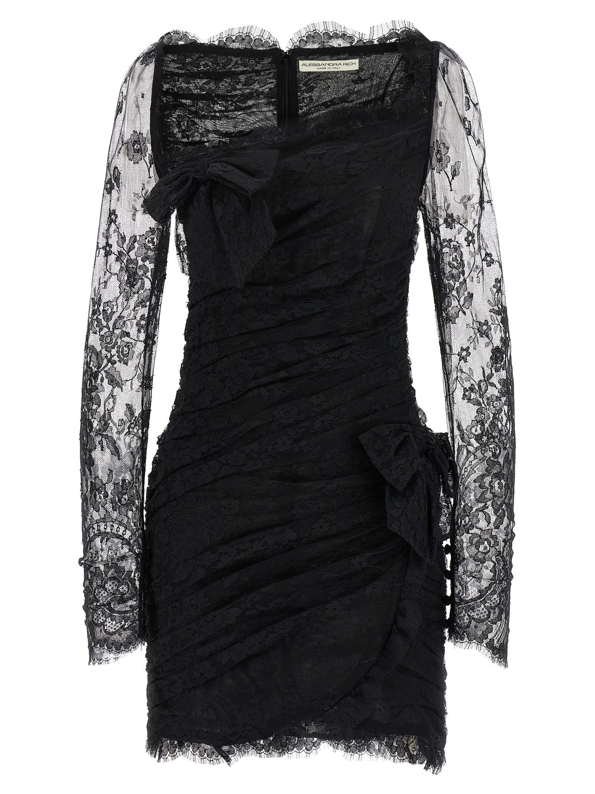Draped dress.