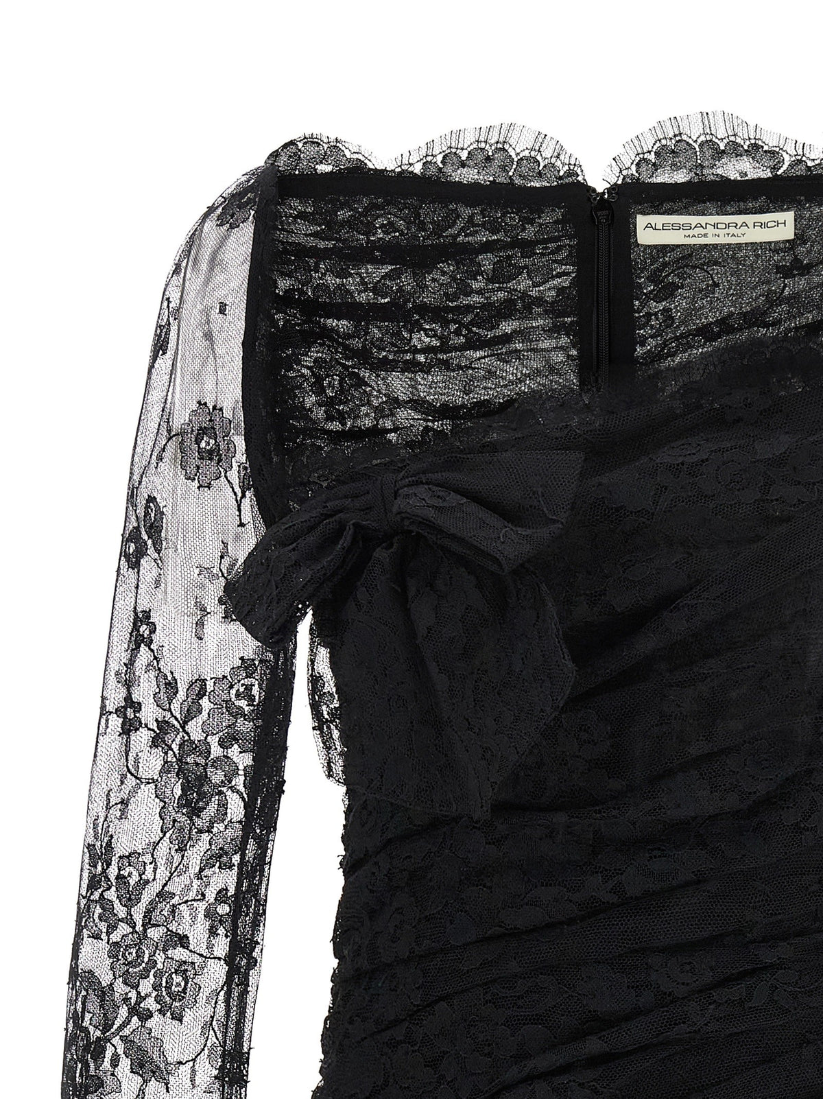 Draped dress.