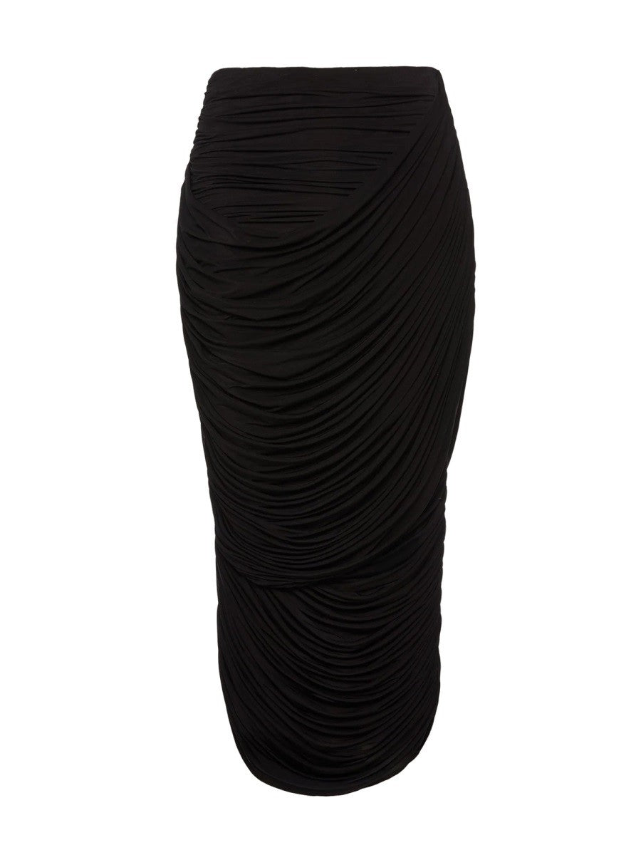 DRAPED MIDI SKIRT