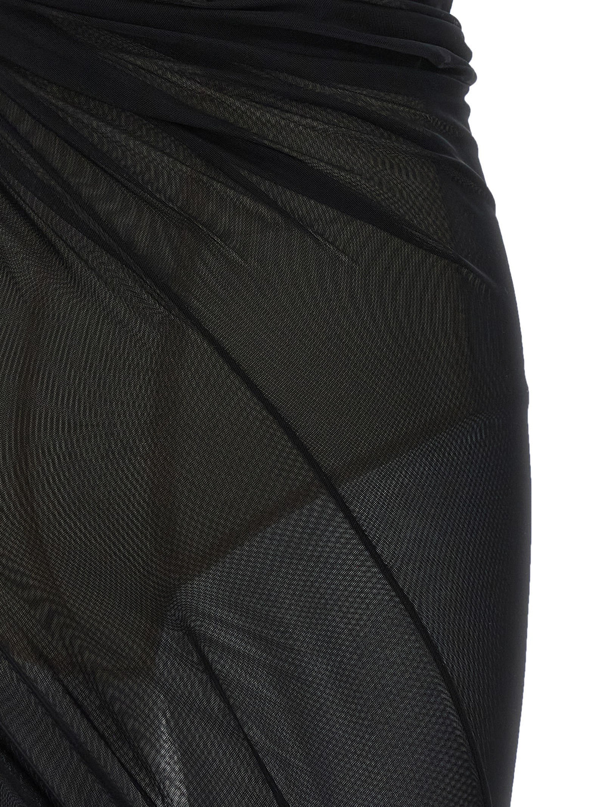 Dress with transparencies