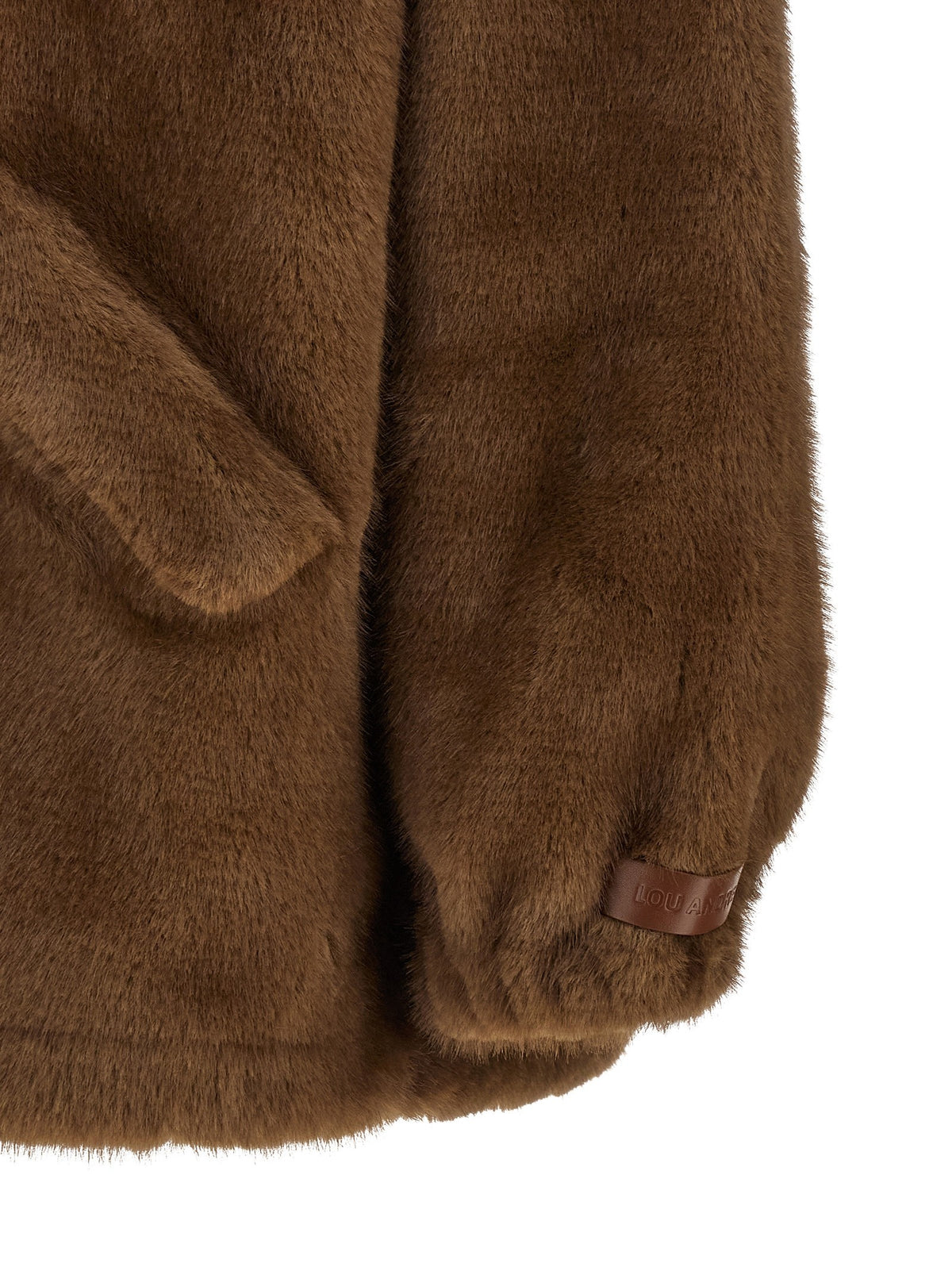Eco-fur hooded jacket