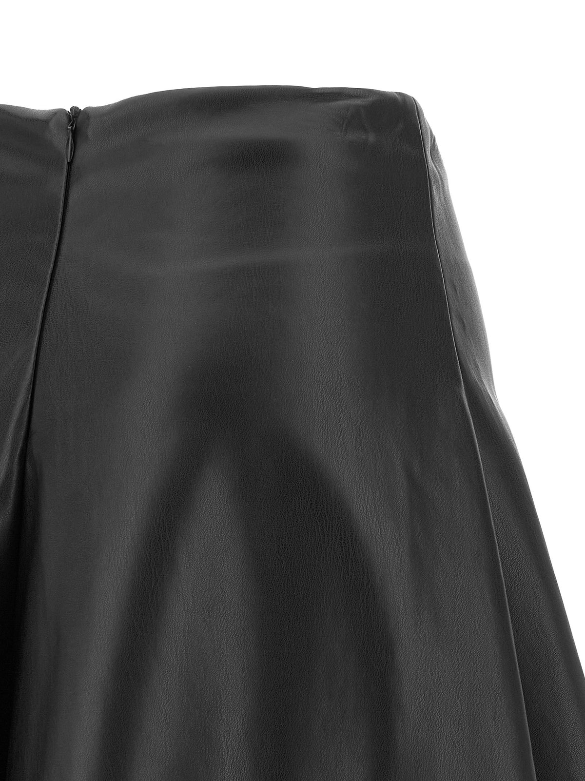 Eco-leather full skirt