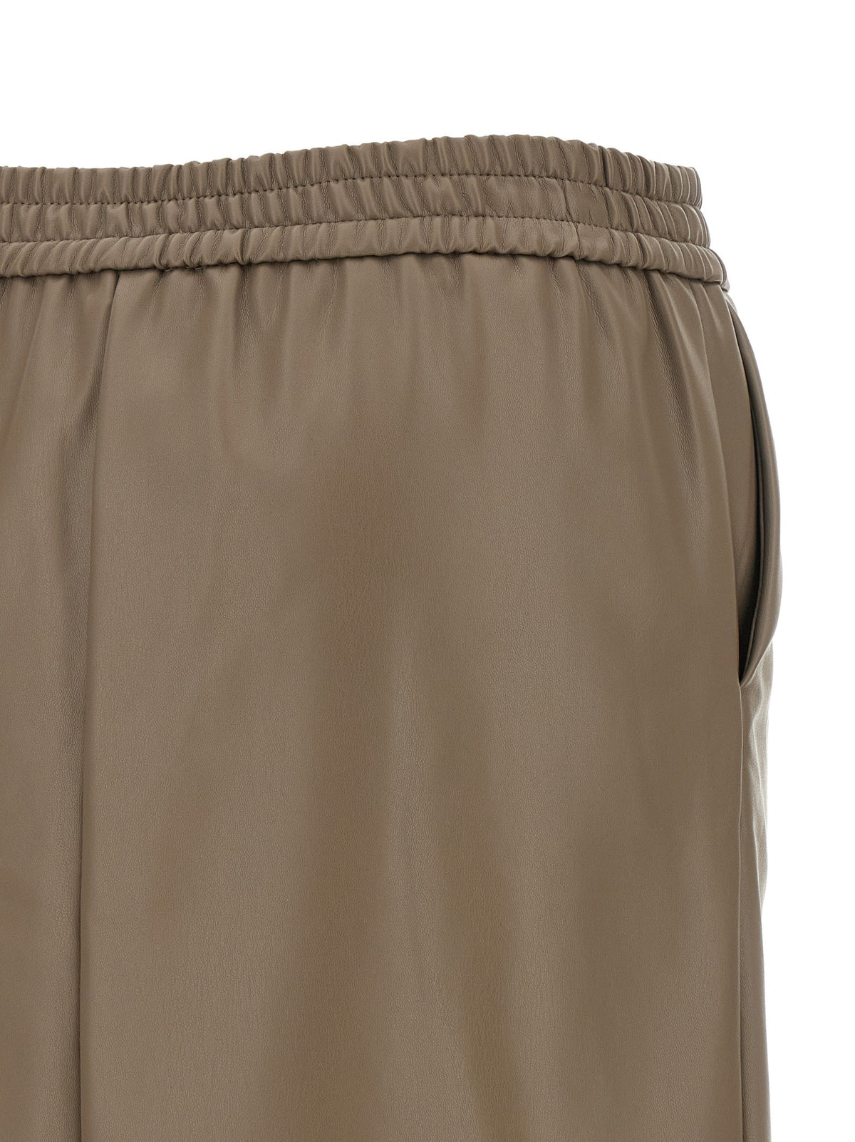 Eco-leather panel skirt