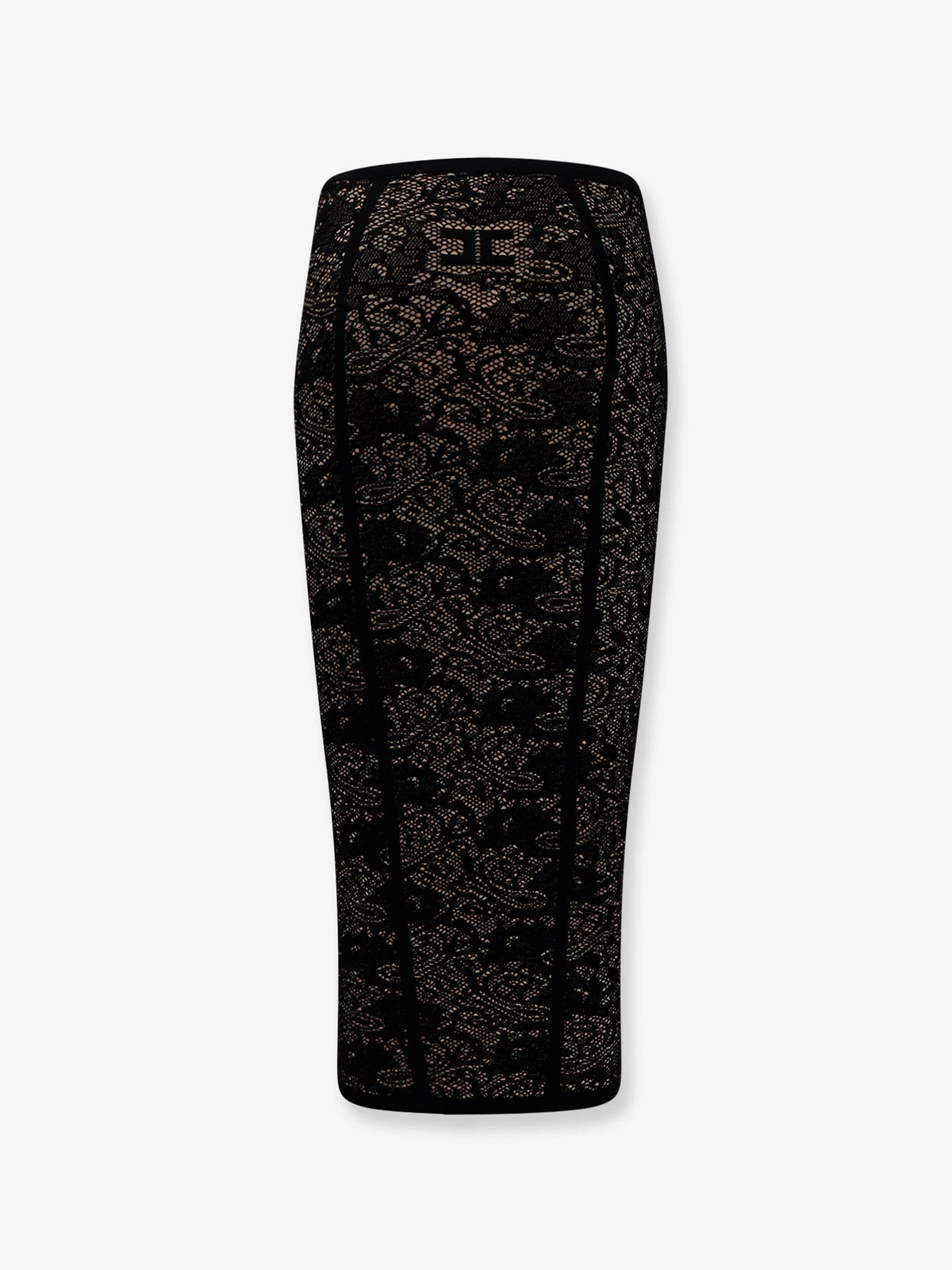 Embroidered knitted skirt