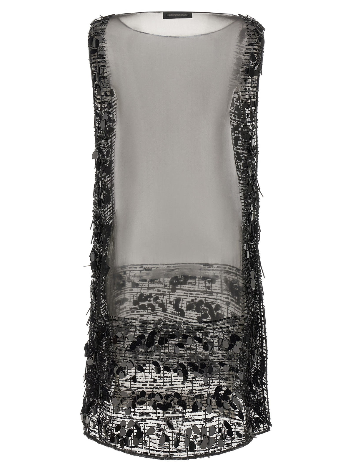 Embroidered silk tunic dress