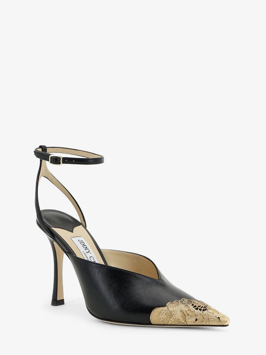 Faiz 100 leather slingback pumps