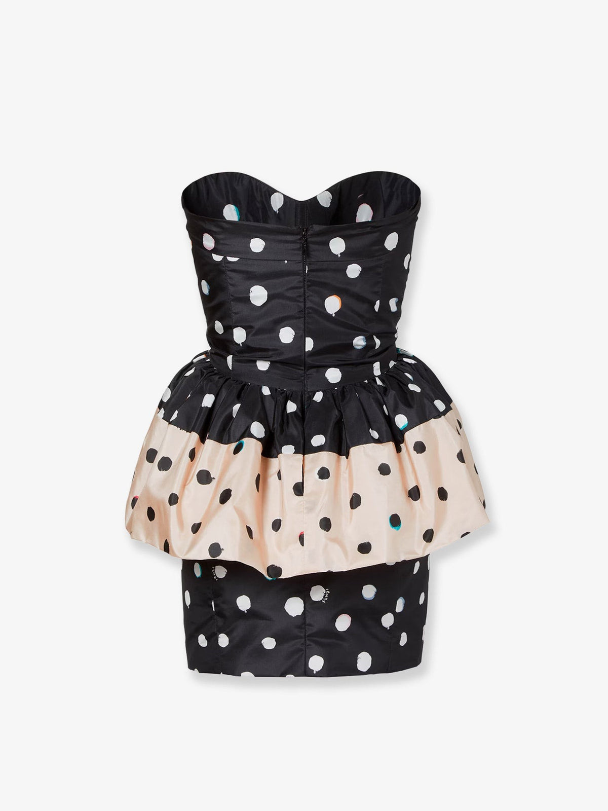 Falena Dots taffeta' bustier dress