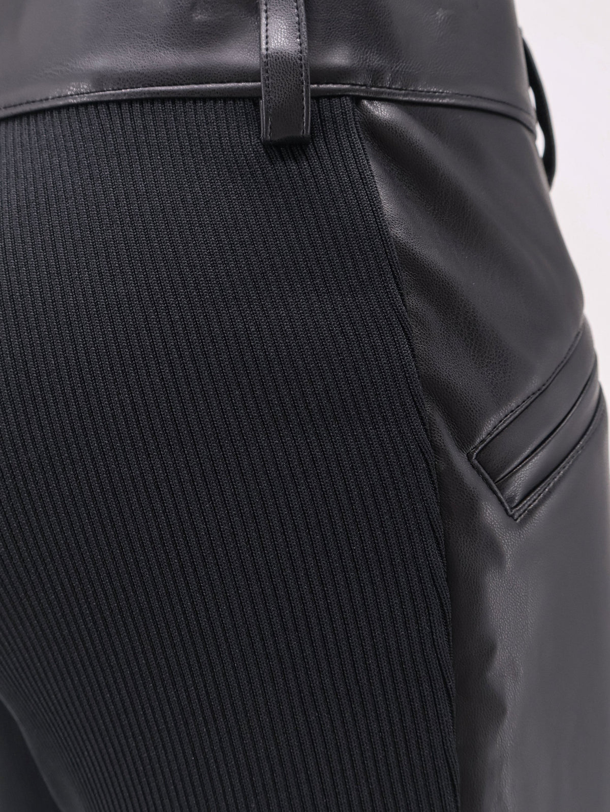 Faux leather trousers