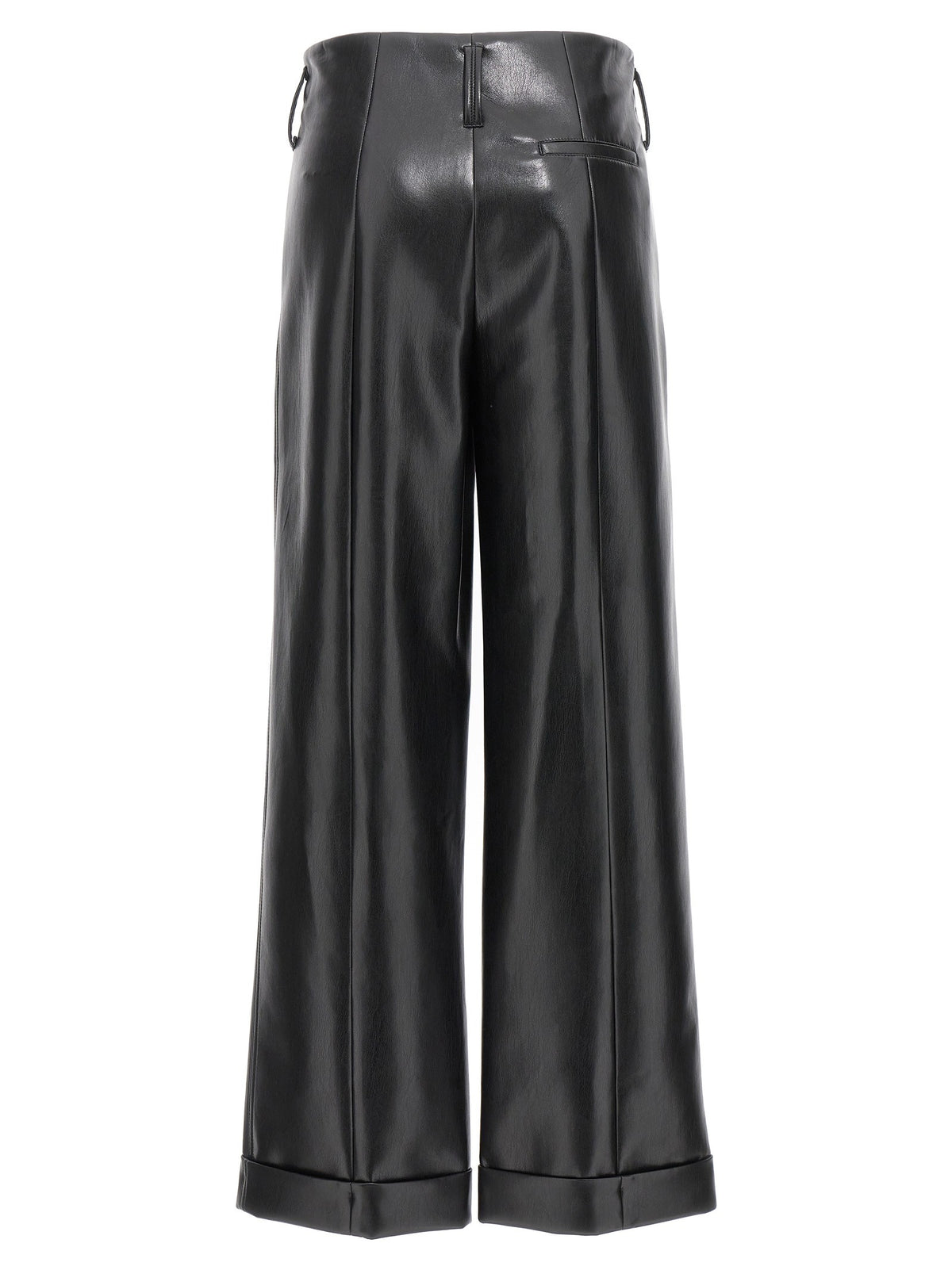 Faux leather trousers