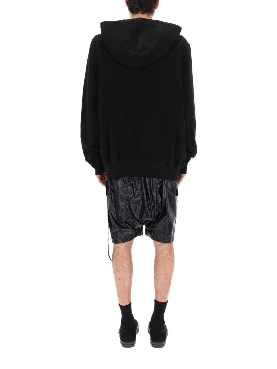 FELPA CON CAPPUCCIO OVERSIZE