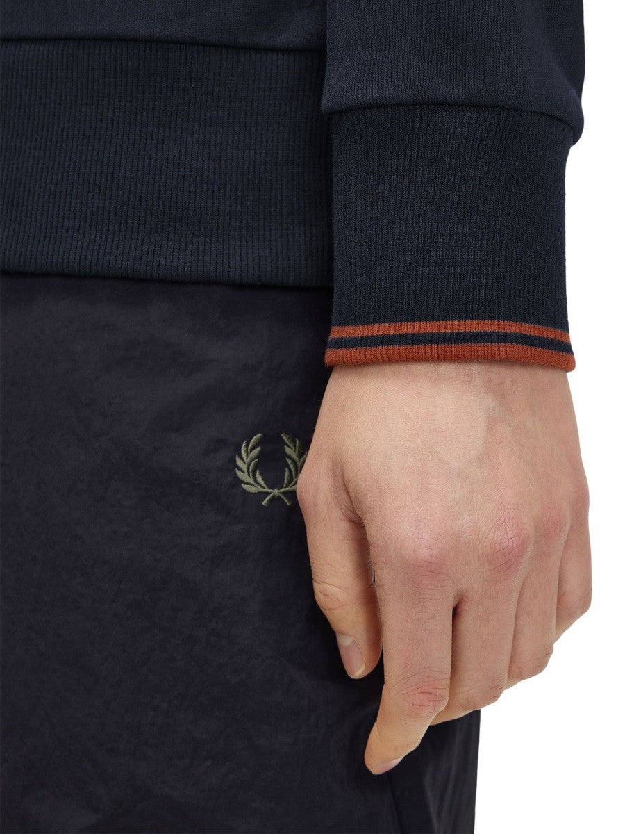 Felpa Con Logo E Zip