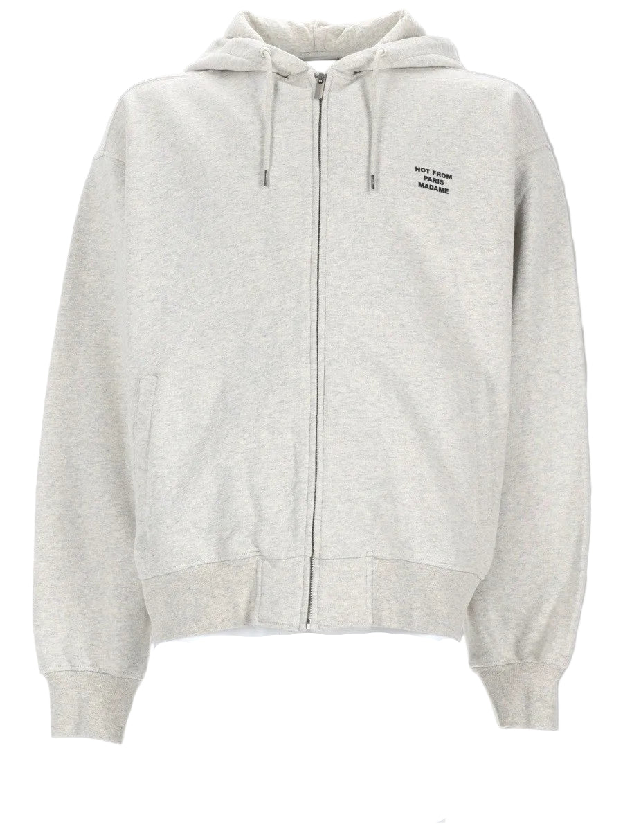 FELPA CON ZIP E CAPPUCCIO