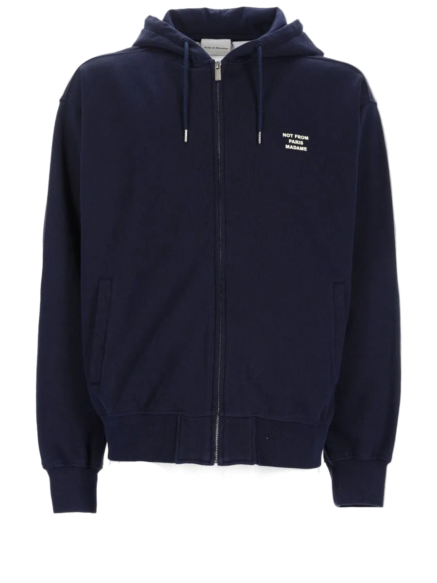 FELPA CON ZIP E CAPPUCCIO