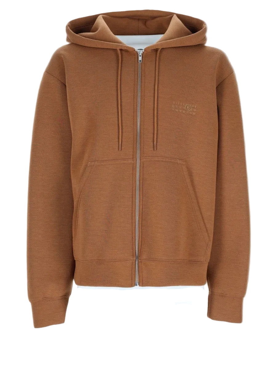 felpa con zip e cappuccio
